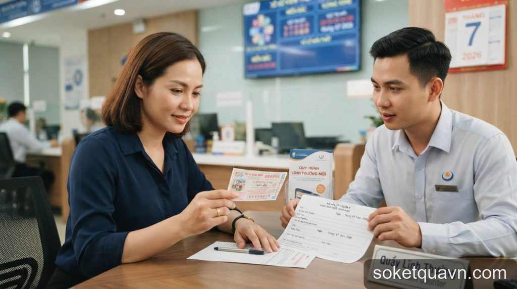 Hướng dẫn chi tiết thủ tục lĩnh thưởng xổ số kiến thiết năm 2026